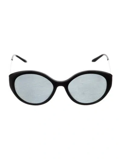 Pre-owned Prada Round Tinted Sunglasses In Black