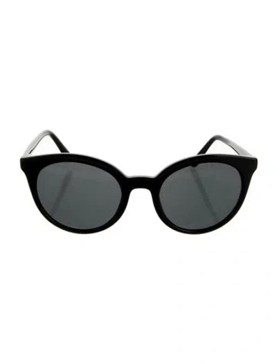 Pre-owned Prada Round Tinted Sunglasses In Black