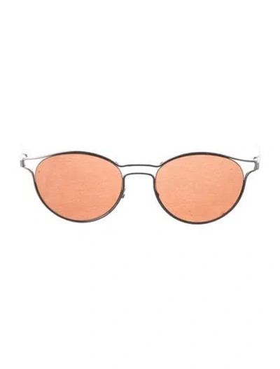 Pre-owned Prada Round Tinted Sunglasses In Black