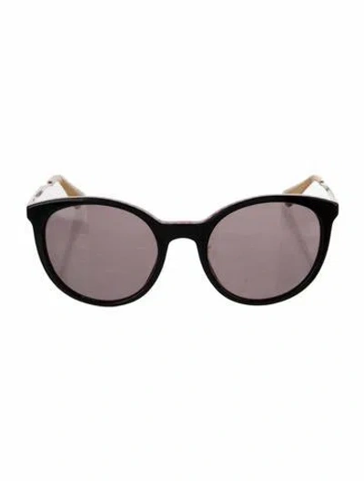 Pre-owned Prada Round Tinted Sunglasses In Black
