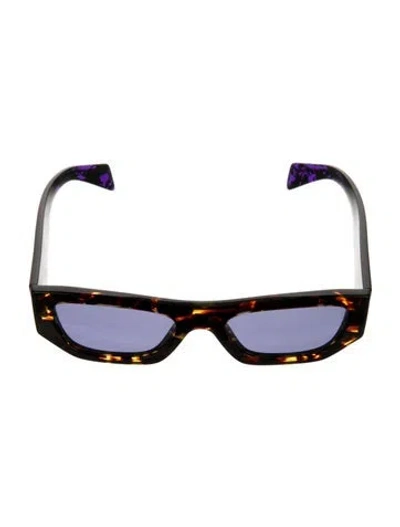 Pre-owned Prada Round Tinted Sunglasses In Brown