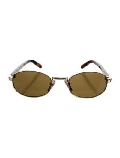 Pre-owned Prada Round Tinted Sunglasses In Brown