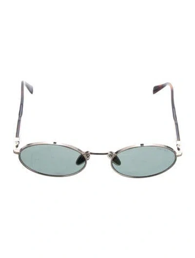 Pre-owned Prada Round Tinted Sunglasses In Brown