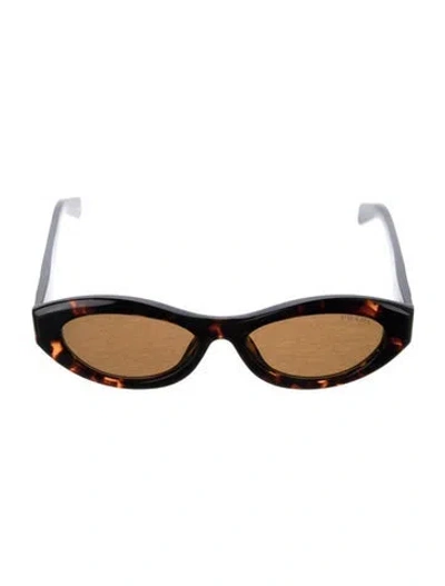 Pre-owned Prada Round Tinted Sunglasses In Multi