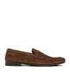 Prada Loafers Suede Finish Round Toe Design In Multi