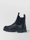 Prada Round Toe Chunky Sole Boots