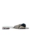 Prada Textured Slide Sandals In Multi