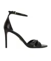 Prada Round-toe High-heeled Sandals In Black