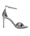 Prada Round-toe High-heeled Sandals In Silver