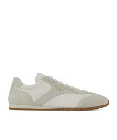 PRADA PRADA ROUND-TOE LACE-UP SNEAKERS