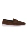 Prada Loafer Aus Wildleder In Brown