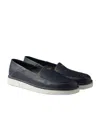 Prada Round Toe Loafers In Baltic Sea Blue