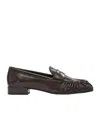 Prada Stylish Loafers Featuring Ruched Detailing In Brown