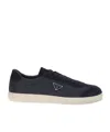 Prada Round-toe Low-top Casual Shoes In Blue