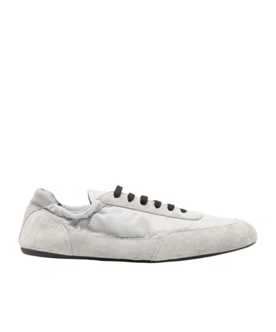 Prada Round-toe Low-top Casual Shoes In White