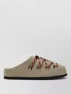 Prada Desert Suede Clogs With Braided Laces In Brown