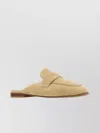 Prada Beige Suede Mules In Nude