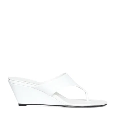 Prada Round-toe Wedge Sandals In Multi