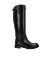 Prada Round-toed Boots In Black