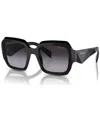 Prada Womens Black Pr 28zs Branded-arm Pillow-frame Acetate Sunglasses In Black