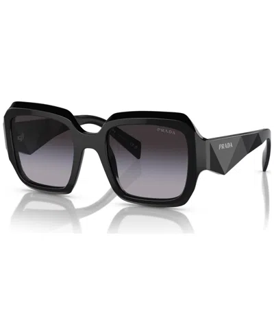 Prada Round Women's Sunglasses, Pr 28zs In Black