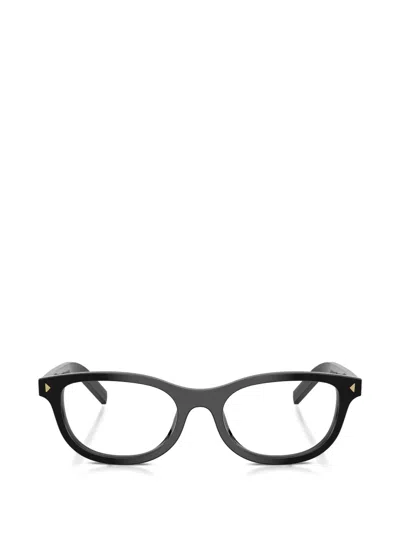 Prada Round-frame Glasses In Black