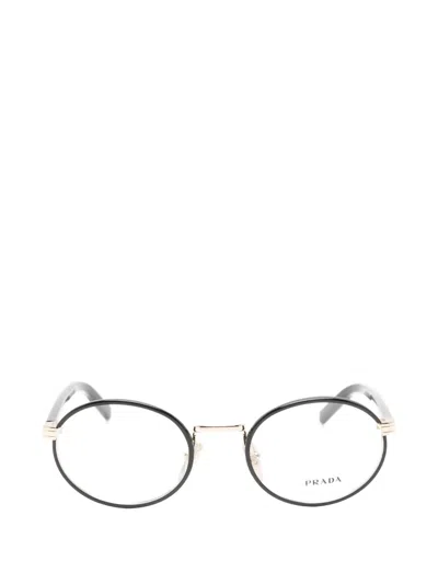 Prada Round-frame Glasses In Black