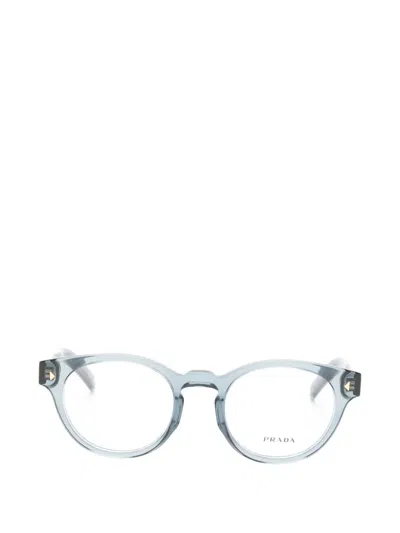 Prada Round-frame Glasses In Gray