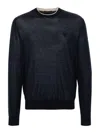 Prada Long-sleeved Sweater In Blue
