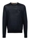 Prada Long-sleeved Sweater In Blue