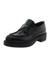 Prada Triangle-logo Loafers In Black