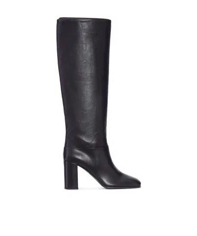 Prada Round-toe Tall Boots In Black
