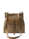 Prada Route Canvas And Leather Shoulder Bag In Pattern