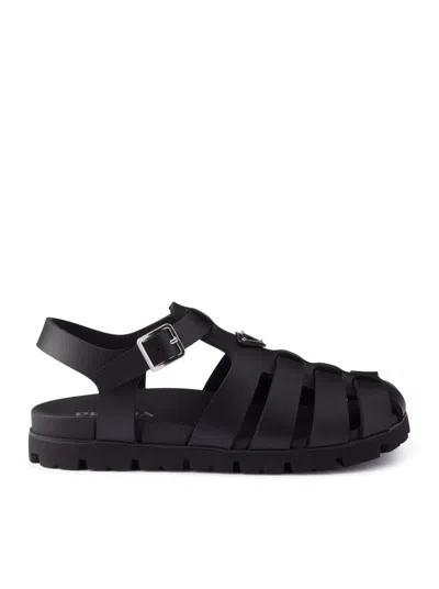 PRADA RUBBER CAGE SANDAL