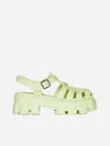 Prada Rubber Chunky Sandals In Pistachio