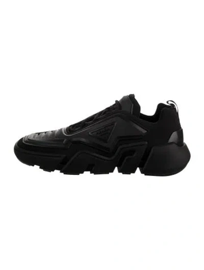 Pre-owned Prada Rubber Chunky Sneakers In Black