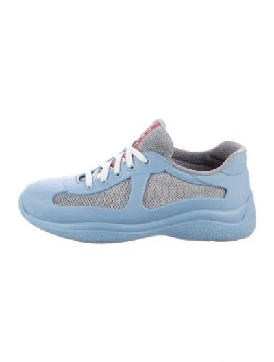 Pre-owned Prada Rubber Colorblock Pattern Sneakers In Blue