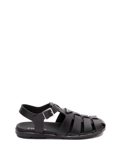 PRADA RUBBER `FISHERMAN` SANDALS