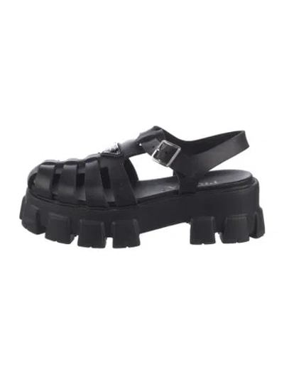 Pre-owned Prada Rubber Flats In Black
