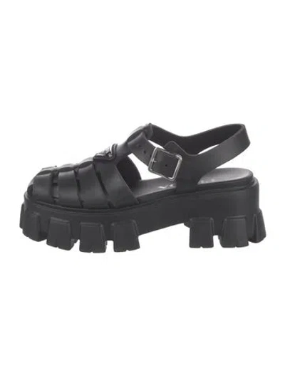 Pre-owned Prada Rubber Flats In Black