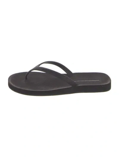 Pre-owned Prada Rubber Flip Flops In Black