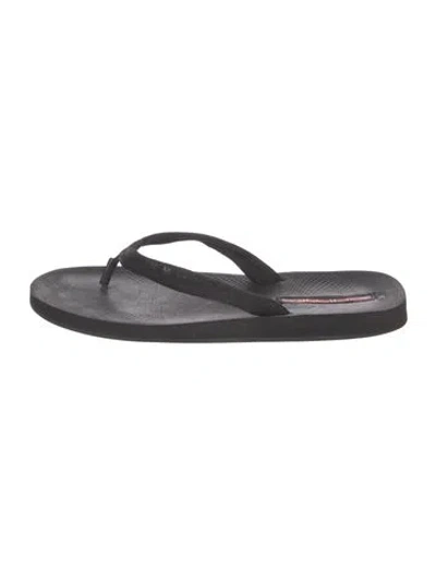Pre-owned Prada Rubber Flip Flops In Black