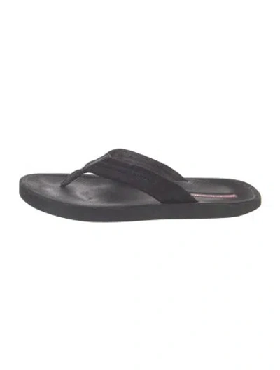 Pre-owned Prada Rubber Flip Flops In Gray