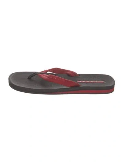 Pre-owned Prada Rubber Flip Flops In Multi