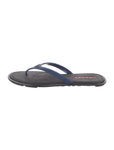 Pre-owned Prada Rubber Flip Flops In Multi