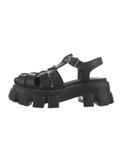 Pre-owned Prada Rubber Loafers In Black