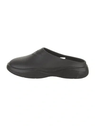 Pre-owned Prada Rubber Mules In Black