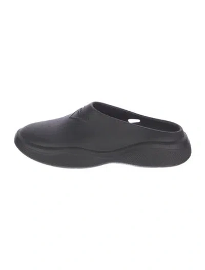 Pre-owned Prada Rubber Mules In Black
