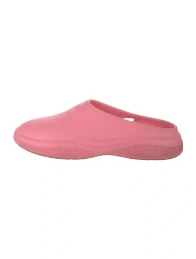 Pre-owned Prada Rubber Mules In Pink