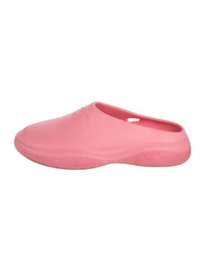 Pre-owned Prada Rubber Mules In Pink